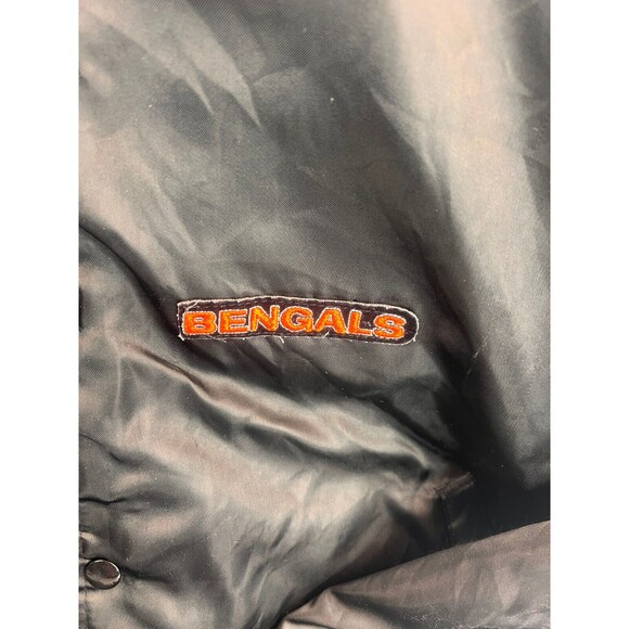 VTG Chalk Line Bomber Jacket Black Cincinnati Bengals Football-NFL Mens Large - Picture 5 of 16
